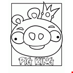 Angry Birds Pig King Coloring Page 
