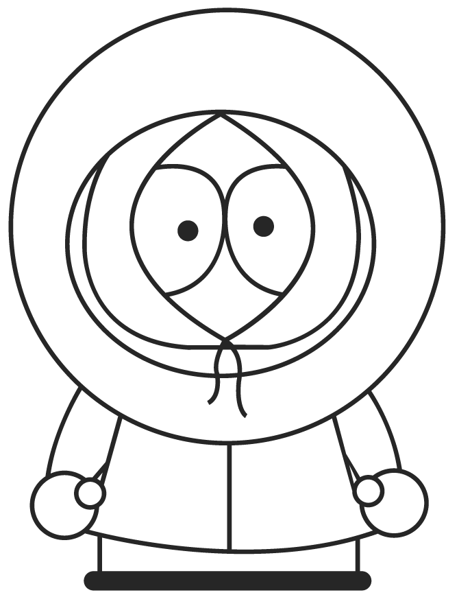 kenny from south park colouring pages