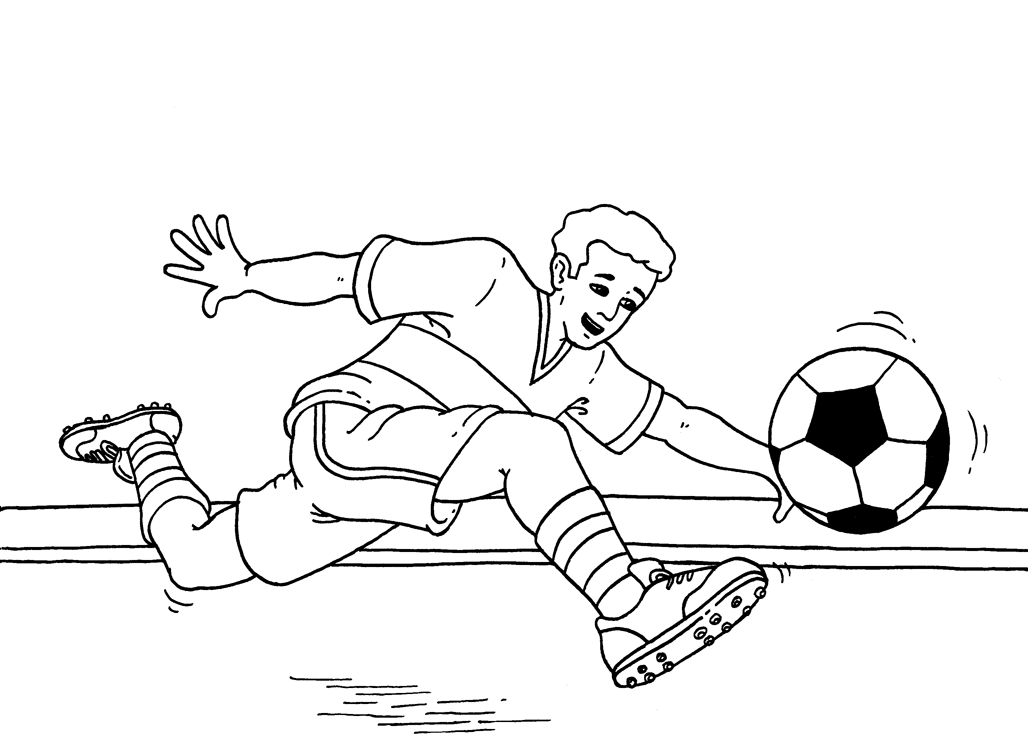 soccer player kid colouring pages (page 3)