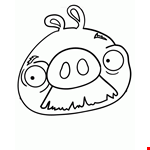 Moustache Pig Angry Birds Coloring Pages - Angry Birds Coloring  