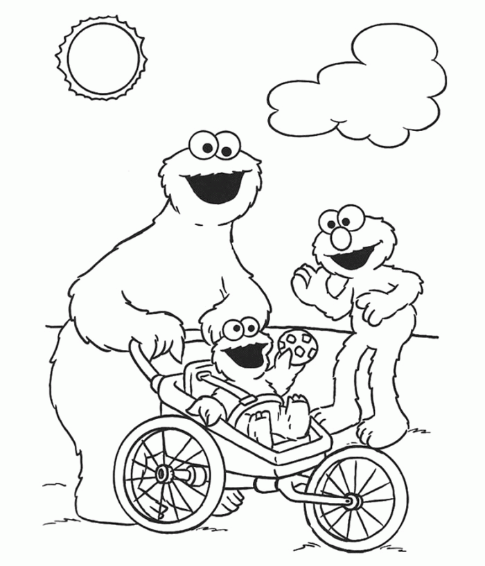 valentines cookie monster colouring pages (page 2)