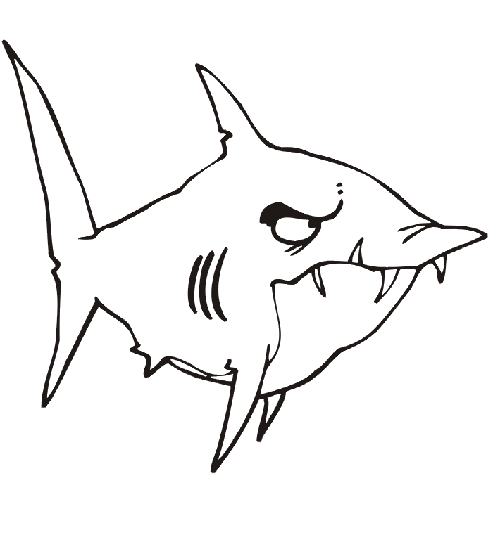 shark cartoon coloring book