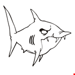 Shark Cartoon Coloring Book