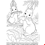 Rabbits Eating  Clipart