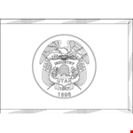 Utah United States of America flag coloring sheet