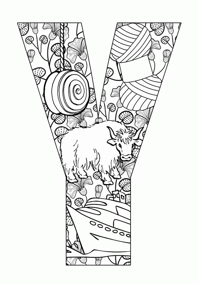 y things colouring pages