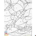 Coloring Pages In Color By Number Source z (Mammals &gt; Dolphin  