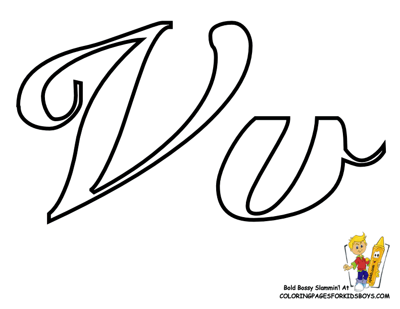 classic coloring pages alphabet | cursive | letters | free 
