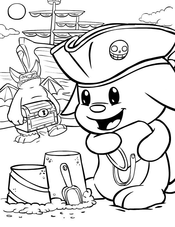 neopets - krawk island colouring pages