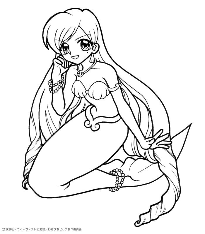 mermaid melody drawing sheet