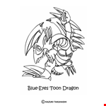 Blue Eyes Toon Dragon Coloring Page