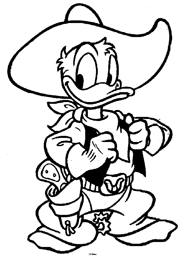 cowboy donald coloring pages : new coloring pages