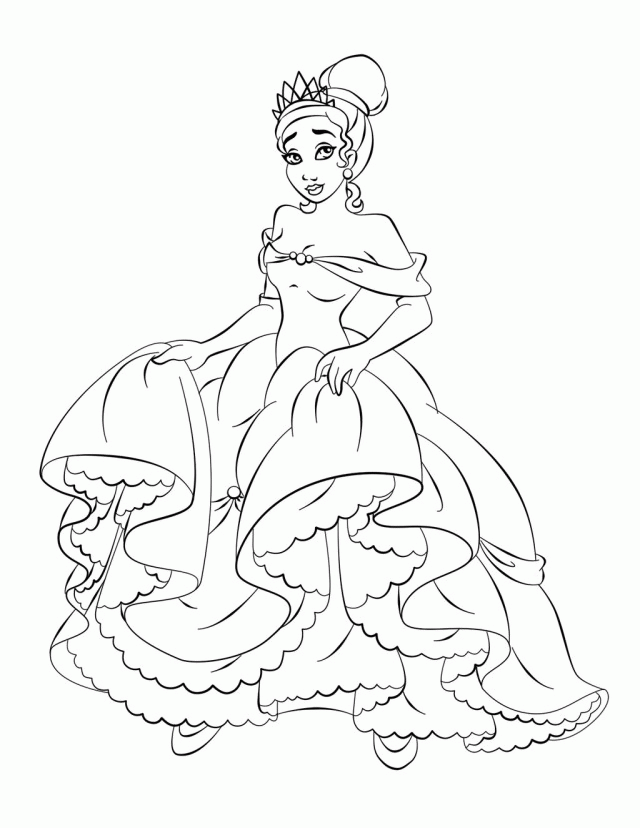 tiana disney princess drawing sheet
