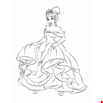 Tiana Disney Princess Drawing Sheet