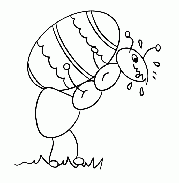 ant coloring pages : pictures ant bring the big egg coloring page 