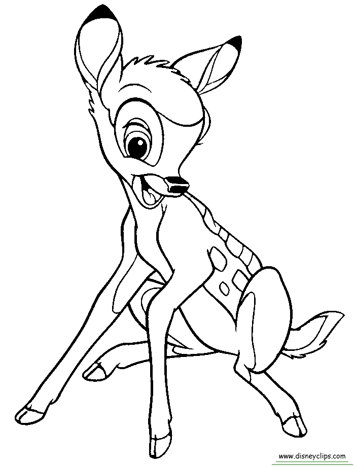 bambi drawing drawing page