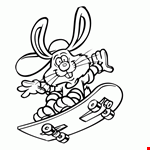 Coloring Pages Of Easter Bunnies 
