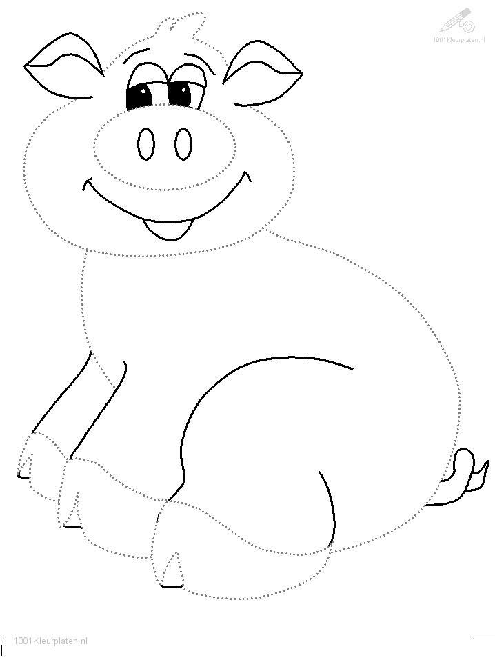 pig coloring sheet