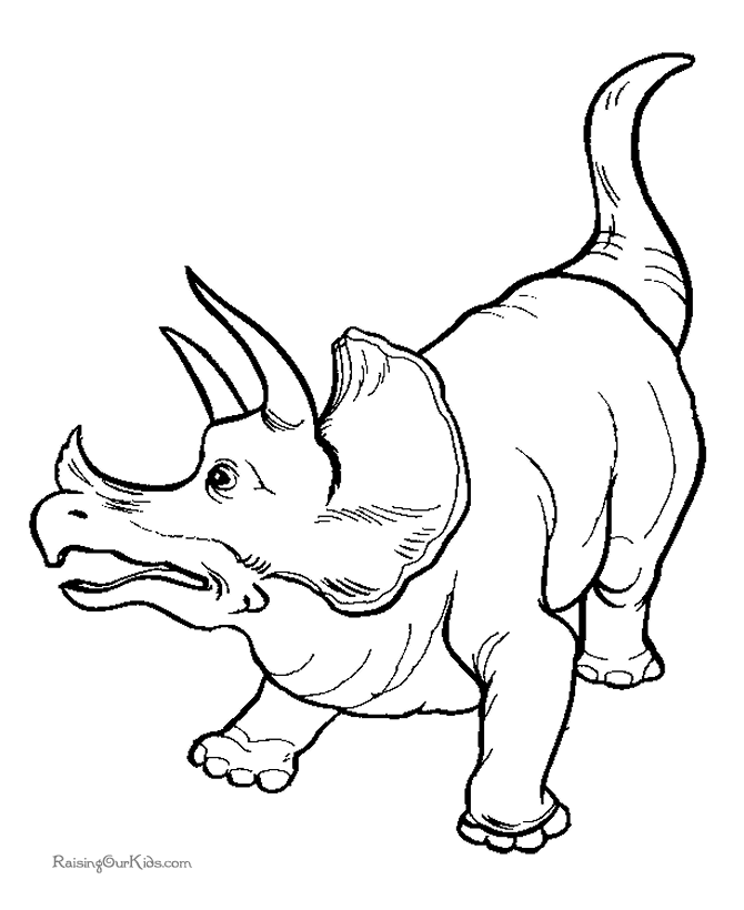 triceratops dinosaur coloring picture