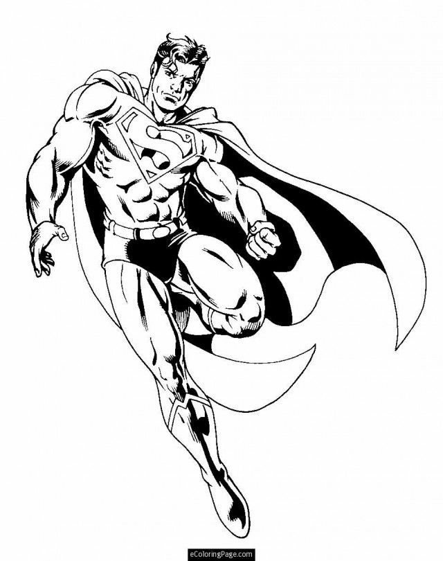 superman in the air coloring page printable ecoloringpage com 