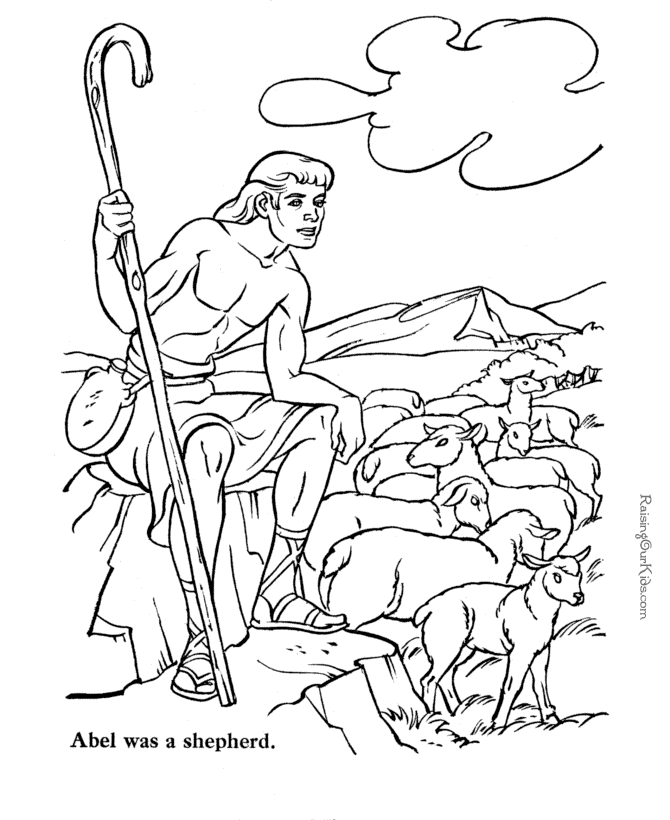 coloring pages cain and abel