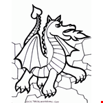 Fire Dragon Colouring Page