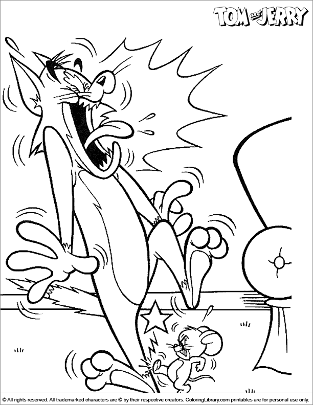 tom jerry tales te amo colouring pages