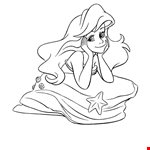 Princess Ariel Color Drawing