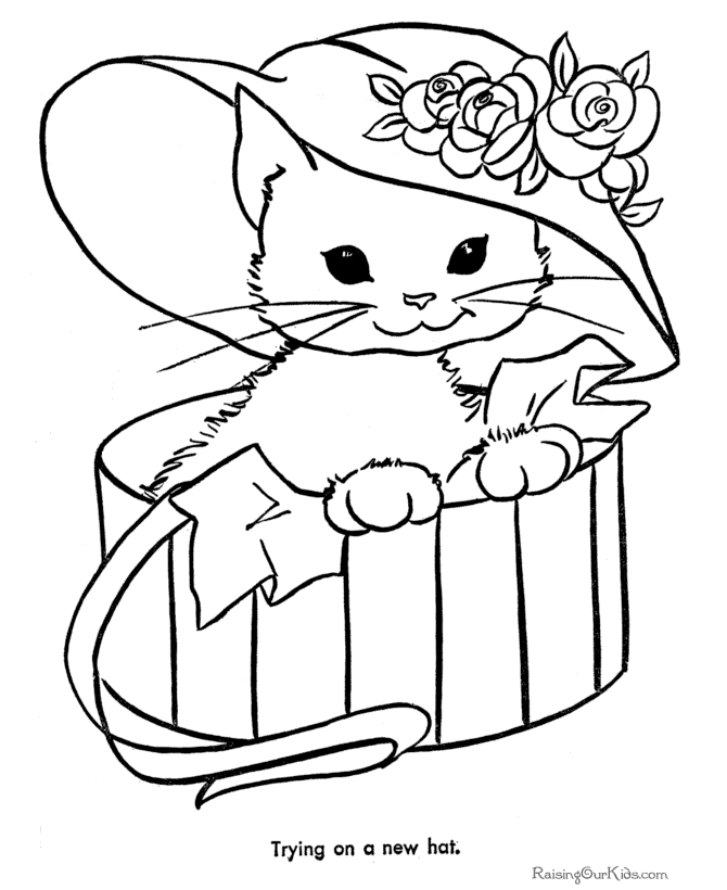 kittens @horses colouring pages (page 3)