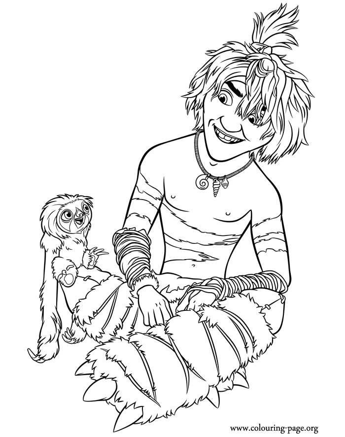 the croods - guy coloring page