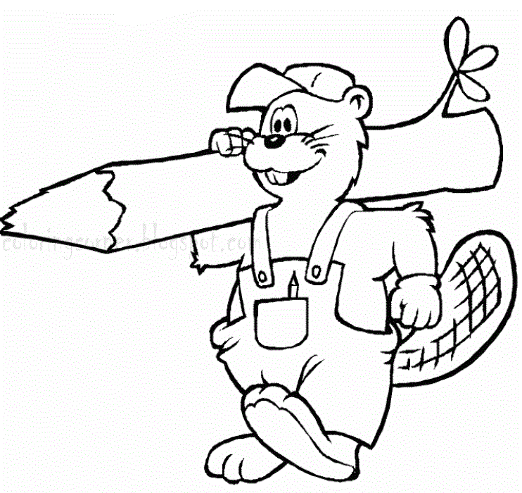 beaver coloring pages ~ printable coloring pages