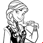 Anna Frozen Coloring Page