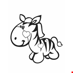 Valentine&#;s Zebra  Free Printable Coloring Pages 