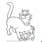 Cat Family Drawing Sheet