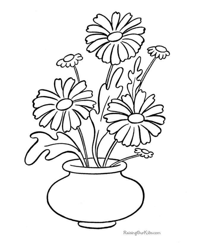 daisy coloring pages 030