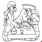 Pirate Coloring Page | Stinky Fish Meal 