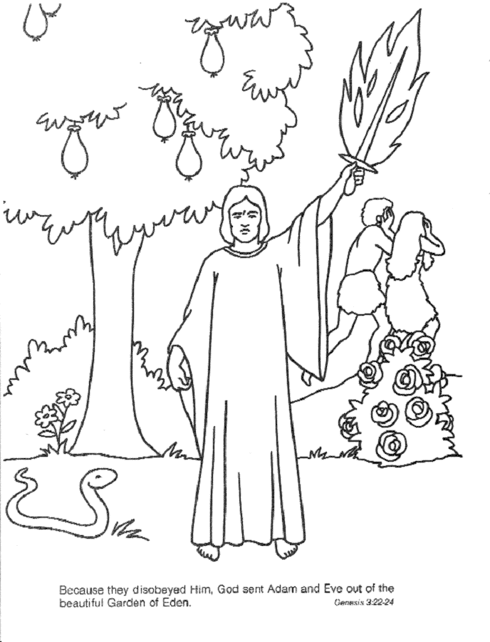 garden of eden coloring pages free printable download | coloring 