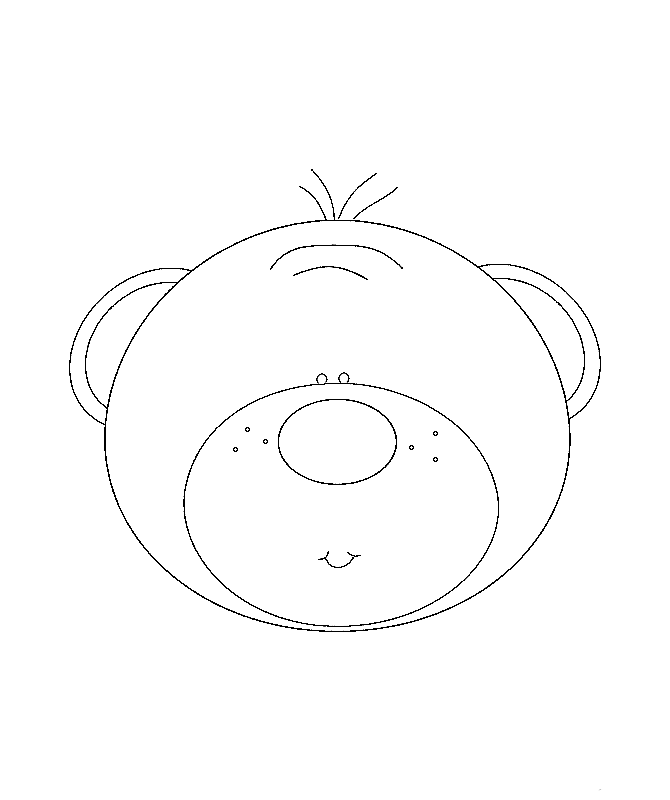 bear face colouring pages (page 3)