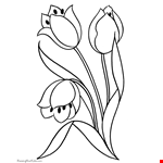 Tulips Coloring Book