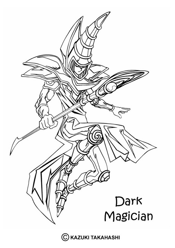 yu-gi-oh coloring pages - dark magician 2