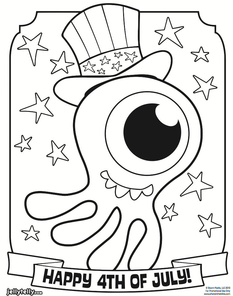 fourth of july coloring page - blog | jellytelly