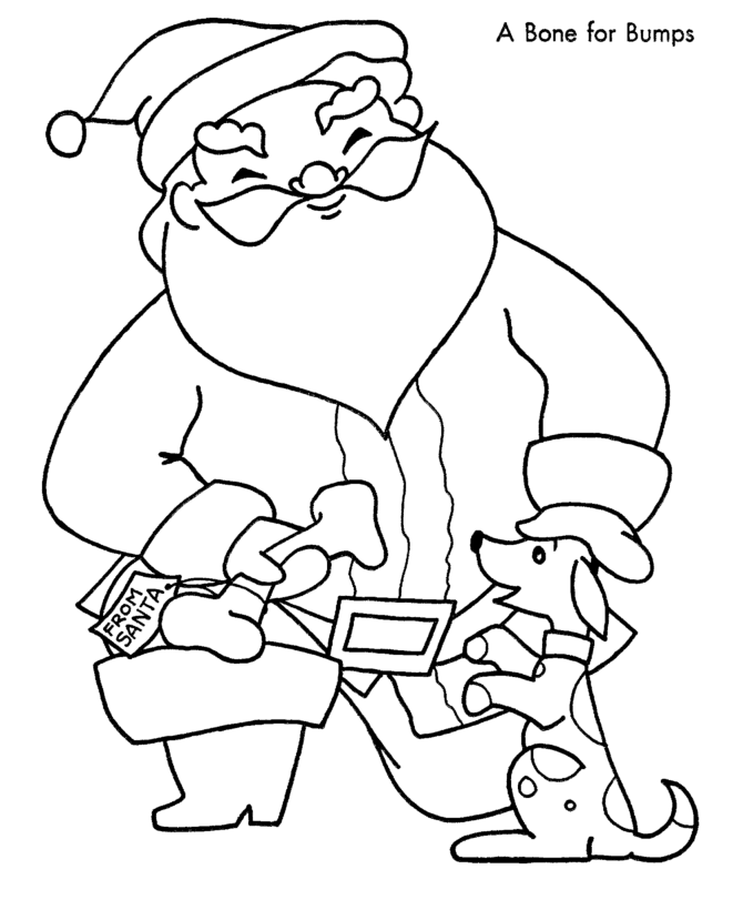 christmas dog coloring page