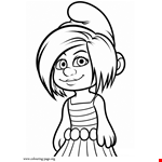 Vexy Smurf Coloring Page