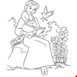 Belle Free Coloring Page