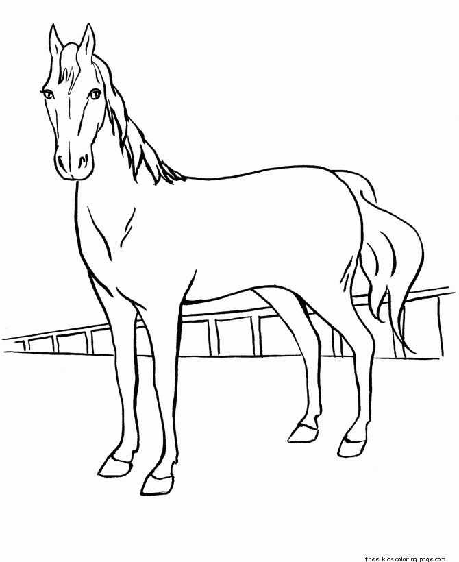 print out coloring pages race horses for kids - free printable 