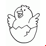 Easter Chick Clipart Page