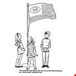 Earth Day Coloring Pages - Free Printable USA Ecology Flag  