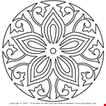 Lotus Mandala Drawing Page