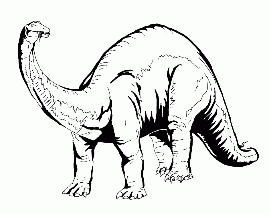 brachiosaurus dinosaur line art