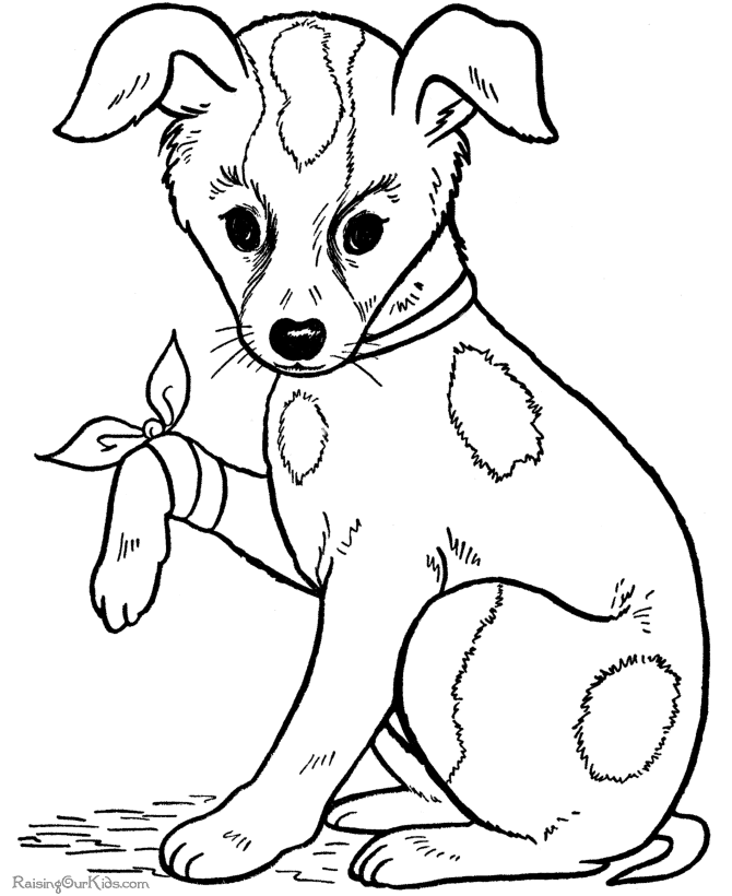 free dog coloring page 007